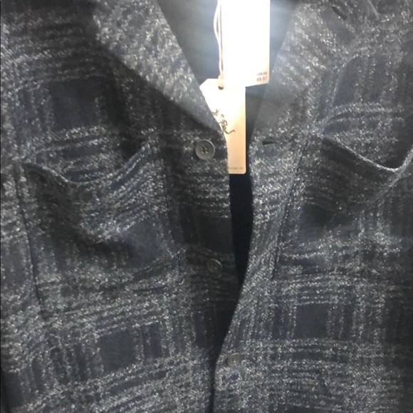 Civil Society Dolph Textured  Men's Black Plaid Jacket - Picture 3 of 5